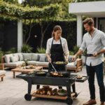 Cuisine extérieure : l'élégance du brasero plancha moderne
